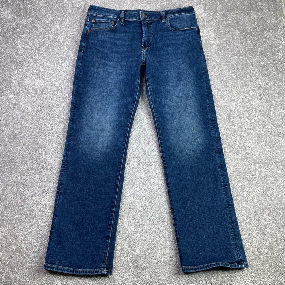American Eagle Air Flex Jeans Men's 32X28 Blue Original Bootcut Low Rise Dark